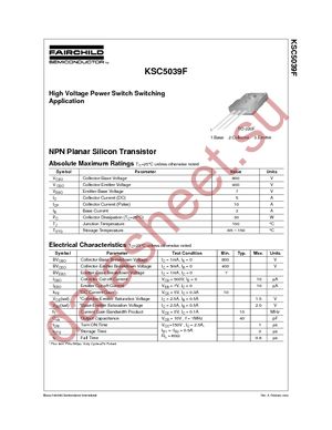 KSC5039FTU datasheet  